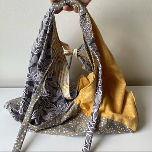 Origami Market Bag - Reversible. Large size with ties